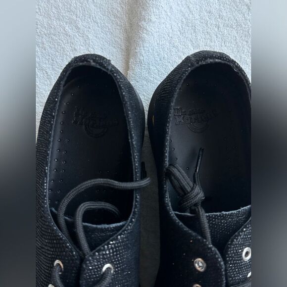 New Dr. Martens  1461 Glitter Ray Black women’s oxfords‎ US Size 9 chunky - Picture 11 of 12